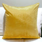 Yellow and Gray Dual Solid Color Reversible Throw Pillow