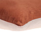 Brown and Pink Dual Solid Color Reversible Throw Pillow