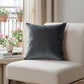 Dark Gray and Pink Dual Solid Color Reversible Throw Pillow