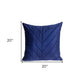 Quilted Velvet Arrows Blue Decorative Throw Pillow