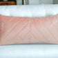 Quilted Velvet Arrows Pink Decorative Lumbar Pillow