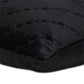 20" Black Cotton Blend Throw Pillow