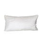 12" X 24" White Velvet Lumbar Throw Pillow