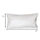 12" X 24" White Velvet Lumbar Throw Pillow