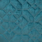 Teal Quilted Velvet Geo Decorative Throw Pillow