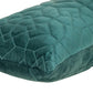 Teal Quilted Velvet Geo Lumbar Decorative Pillow