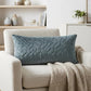 Charcoal Quilted Velvet Geo Lumbar Decorative Pillow
