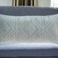 Gray Quilted Diamonds Velvet Solid Color Lumbar Pillow