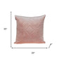 Pink Quilted Diamonds Velvet Solid Color Throw Pillow