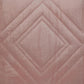 Pink Quilted Diamonds Velvet Solid Color Throw Pillow