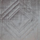 Taupe Quilted Diamonds Velvet Solid Color Throw Pillow
