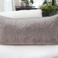 Taupe Quilted Diamonds Velvet Solid Color Lumbar Pillow