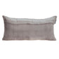 Taupe Quilted Diamonds Velvet Solid Color Lumbar Pillow