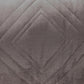 Taupe Quilted Diamonds Velvet Solid Color Lumbar Pillow