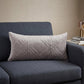 Taupe Quilted Diamonds Velvet Solid Color Lumbar Pillow