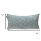 12" X 24" Gray Cotton Blend Throw Pillow