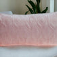 Tufted Diamonds Rose Gold Velvet Lumbar Accent Pillow