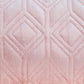 Tufted Diamonds Rose Gold Velvet Lumbar Accent Pillow