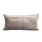 12" X 24" Taupe Lumbar Geometric Diamonds Cotton Blend Throw Pillow