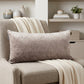 12" X 24" Taupe Lumbar Geometric Diamonds Cotton Blend Throw Pillow