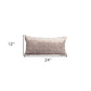 12" X 24" Taupe Lumbar Geometric Diamonds Cotton Blend Throw Pillow