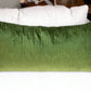 Tufted Diamonds Olive Velvet Lumbar Accent Pillow