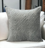 20" Gray Cotton Blend Throw Pillow