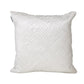 20" White Cotton Blend Throw Pillow