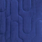 Geometric Lush Quilted Blue Throw Pillow