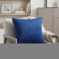 Geometric Lush Quilted Blue Throw Pillow