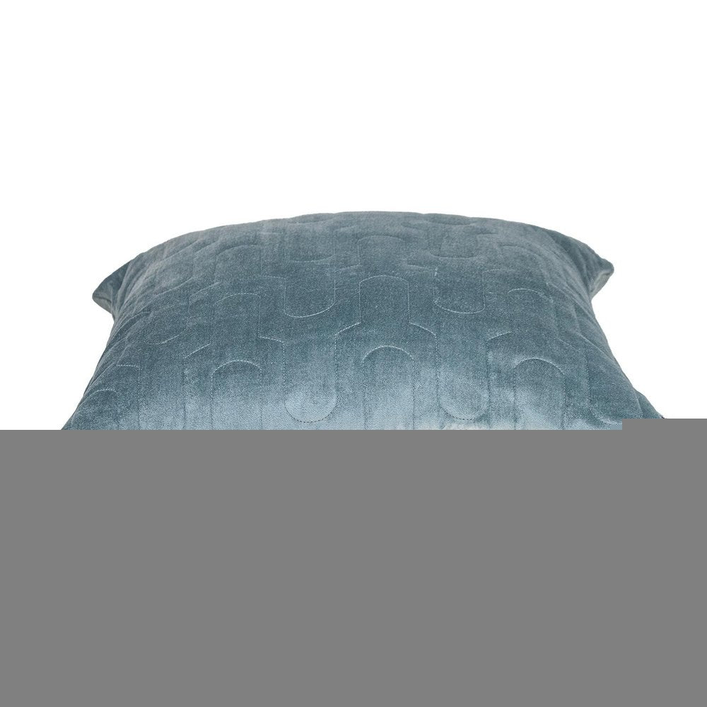 Geometric Lush Quilted Metallic Gray Throw Pillow