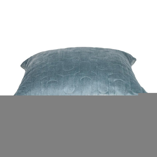 Geometric Lush Quilted Metallic Gray Throw Pillow