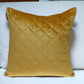 Tufted Diamond Yellow Ochre Transitional Square Pillow