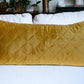 Tufted Diamond Yellow Ochre Transitional Lumbar Pillow