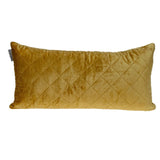 Tufted Diamond Yellow Ochre Transitional Lumbar Pillow