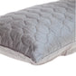 Taupe Tufted Velvet Quilted Lumbar Throw Pillow