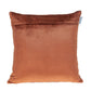 20" Burnt Orange Quilted Honeycomb Velvet Throw Pillow