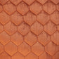 20" Burnt Orange Quilted Honeycomb Velvet Throw Pillow