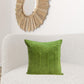 Quilted Velvet Olive Square Throw Pillow