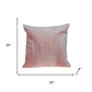 20" Pink Cotton Blend Throw Pillow