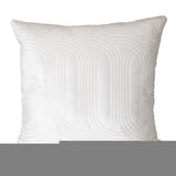 20" White Cotton Blend Throw Pillow