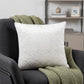 20" White Cotton Blend Throw Pillow