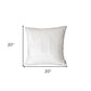 20" White Cotton Blend Throw Pillow