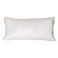 12" X 24" White Cotton Blend Throw Pillow