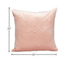 20" Pink Cotton Blend Throw Pillow