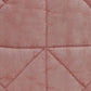 Pink Chunky Geo Stitched Velvet Decorative Throw Pillow