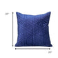 20" Blue Cotton Blend Throw Pillow