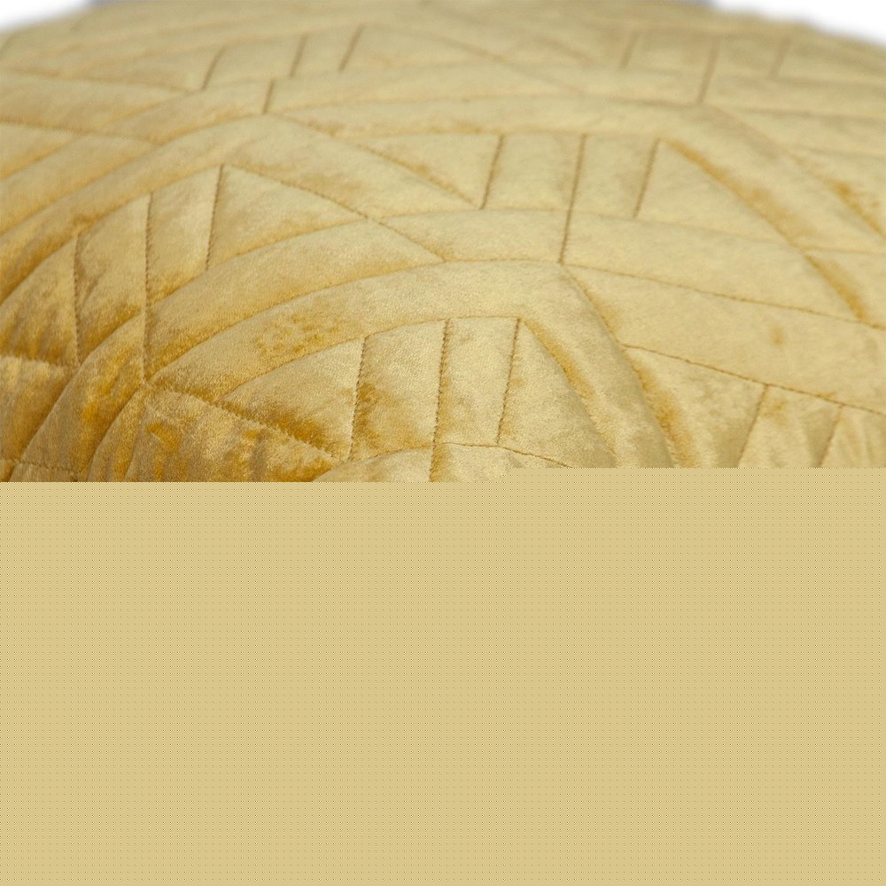 20" Yellow Cotton Blend Throw Pillow