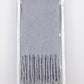 Gray Knitted Acrylic Solid Color Reversable Throw