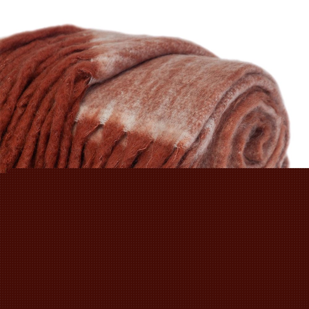 67" X 52" Red Knitted Acrylic Throw Blanket
